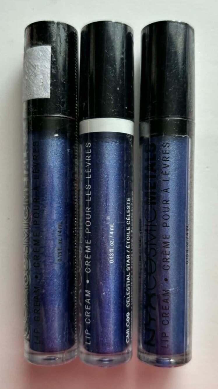 NYX Cosmic Metals Lip Creams CMLC09 Celestial Star Lot of 3
